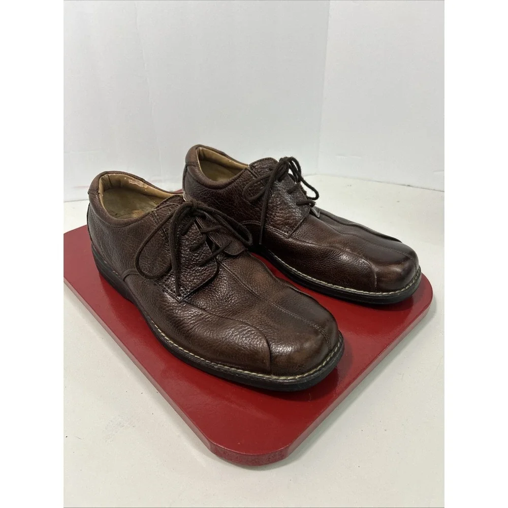 GH Bass and CO Mens 10.5 M Bass Lex Brown Lace Up Oxford‎ Multi Textured Shoes